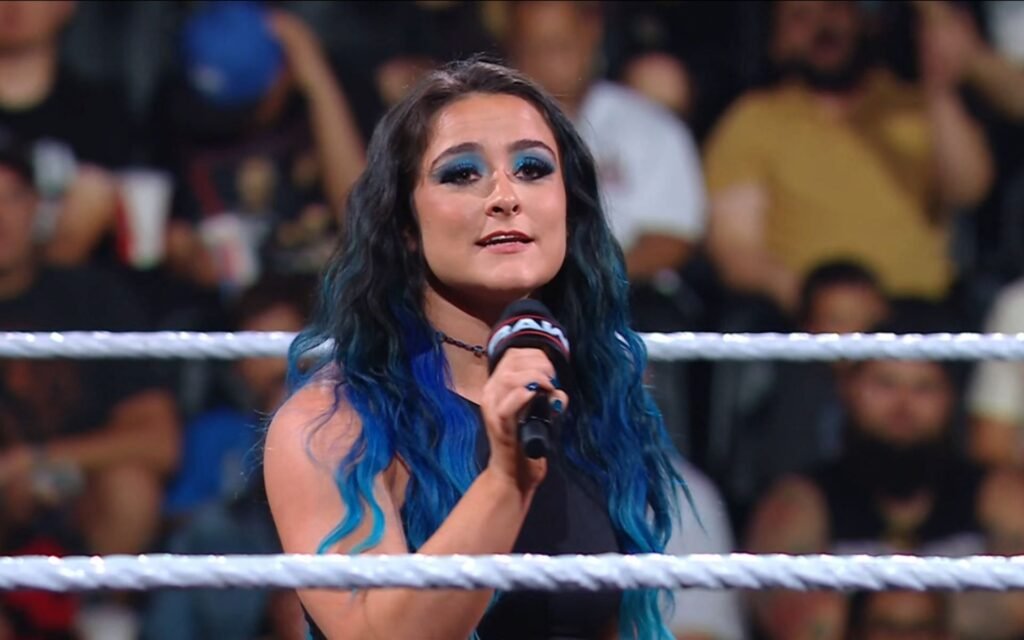 Lyra Valkyria makes a botch during her promo on WWE RAW before SummerSlam 2025