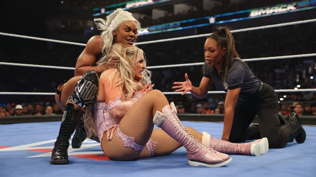 WWE cuts broadcast multiple times after Tiffany Stratton’s apparent accident on SmackDown